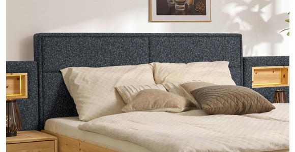BETT 180/200 cm in Zirbelkieferfarben, Dunkelgrau - Dunkelgrau/Zirbelkieferfarben, Natur, Holz/Textil (180/200cm) - Valnatura