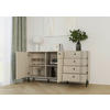 SIDEBOARD - Kaschmir/Schwarz, MODERN, Holzwerkstoff/Kunststoff (160,2/81,8/37cm) - Carryhome