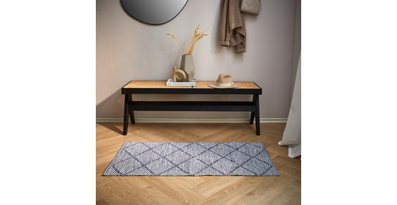 FLECKERLTEPPICH 60/120 cm Diamant Denim Blau - Blau, Design, Textil (60/120cm) - Boxxx