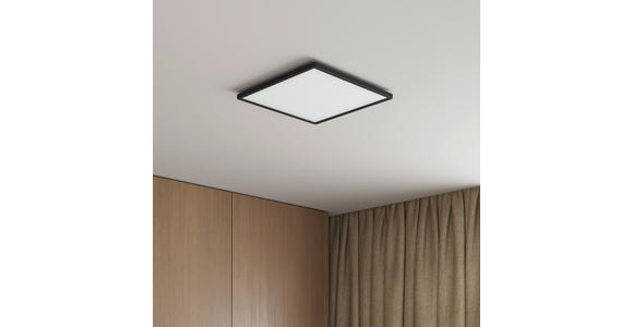 LED-DECKENLEUCHTE 42/42/2,9 cm   - Schwarz, Basics, Kunststoff (42/42/2,9cm) - Novel