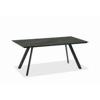 GARTENTISCH 160/95/76 cm Kunststoff Anthrazit, Graphitfarben rechteckig  - Anthrazit/Graphitfarben, Design, Kunststoff/Metall (160/95/76cm)