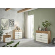 NACHTSCHRANK 50/58,4/44 cm Eiche massiv  - Kaschmir/Eichefarben, Natur, Glas/Holz (50/58,4/44cm) - Valnatura