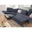 ECKSOFA in Bouclé Dunkelblau  - Schwarz/Dunkelblau, Natur, Textil/Metall (233/288cm) - Valnatura