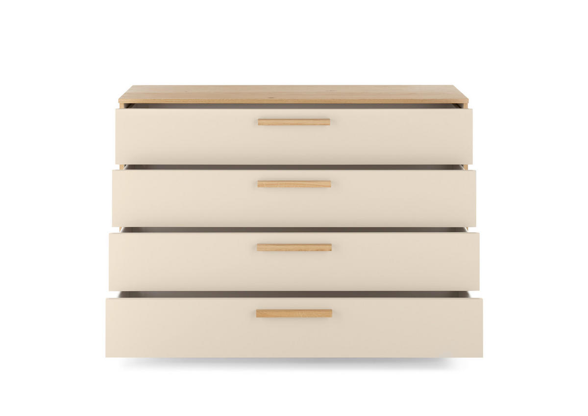 SIDEBOARD MR-MONTINO 120/83/46 cm 4 Schublade(n)  - Sandfarben/Eichefarben, Design, Holz/Holzwerkstoff (120/83/46cm) - Musterring