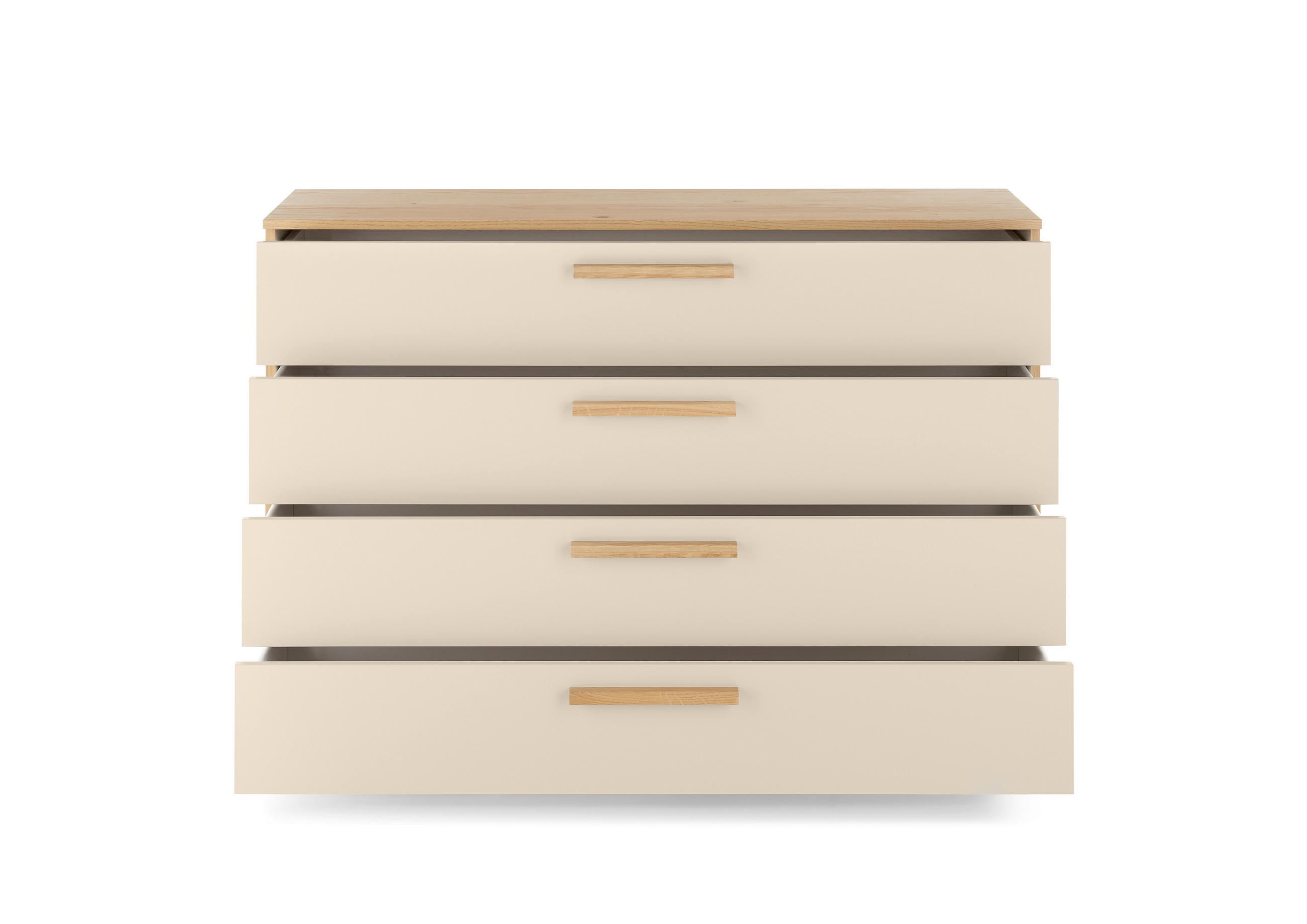 Thumbnail - Musterring Sideboard Mr-Montino, Eiche, Sand, Holz, Eiche, massiv,furniert, 4 Schublade(n) Schubladen, 120x83x46 cm, Bei...