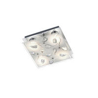 STROPNA LED SVETILKA ERIS    400 lm 3000 K   - barve kroma, Design, kovina/steklo (22,0/22,0/7,0cm)