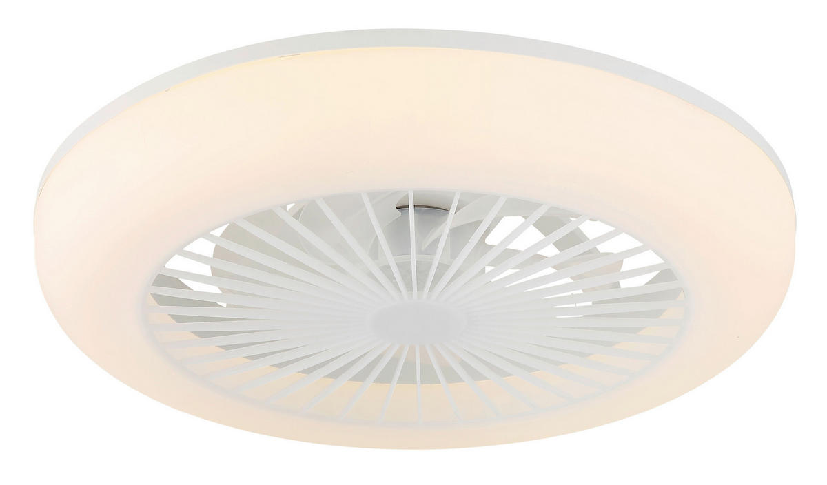 DECKENVENTILATOR Ferrell 45/140 cm  - Transparent/Opal, Design, Kunststoff (45/140cm) - Globo
