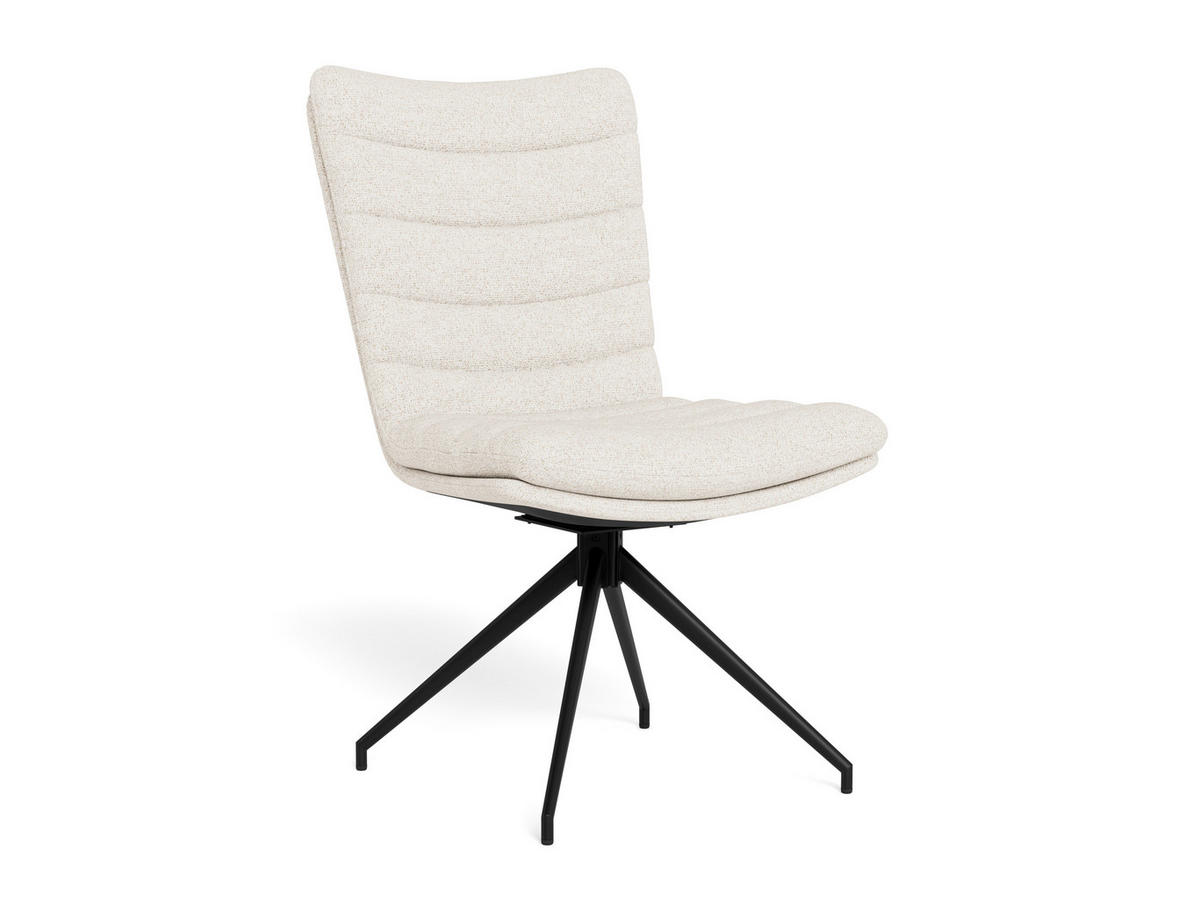 STUHL   Bouclé  - Creme/Schwarz, MODERN, Textil/Metall (50,5/96,5/65cm) - MID.YOU