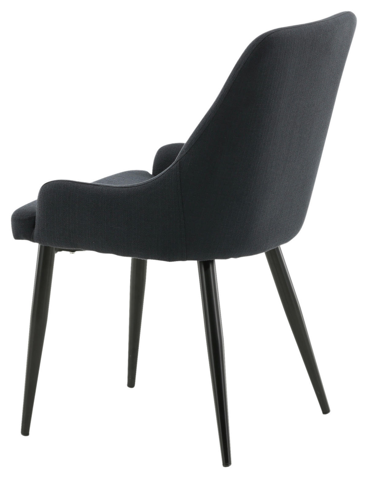 STUHL-SET 2 Stück  in Stahl Textilgeflecht  - Schwarz, Design, Textil/Metall (49/86/58cm) - Livetastic