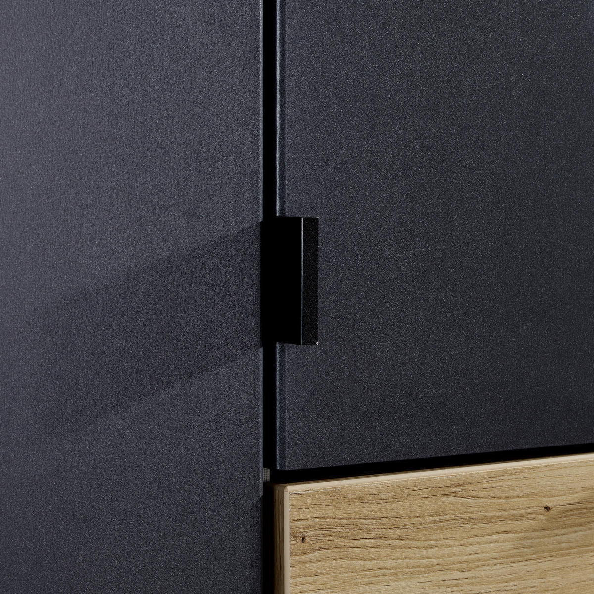 DREHTÜRENSCHRANK in Dunkelgrau, Eiche Artisan  - Eichefarben/Dunkelgrau, Modern, Holzwerkstoff (181/197/54cm) - Rauch Möbel