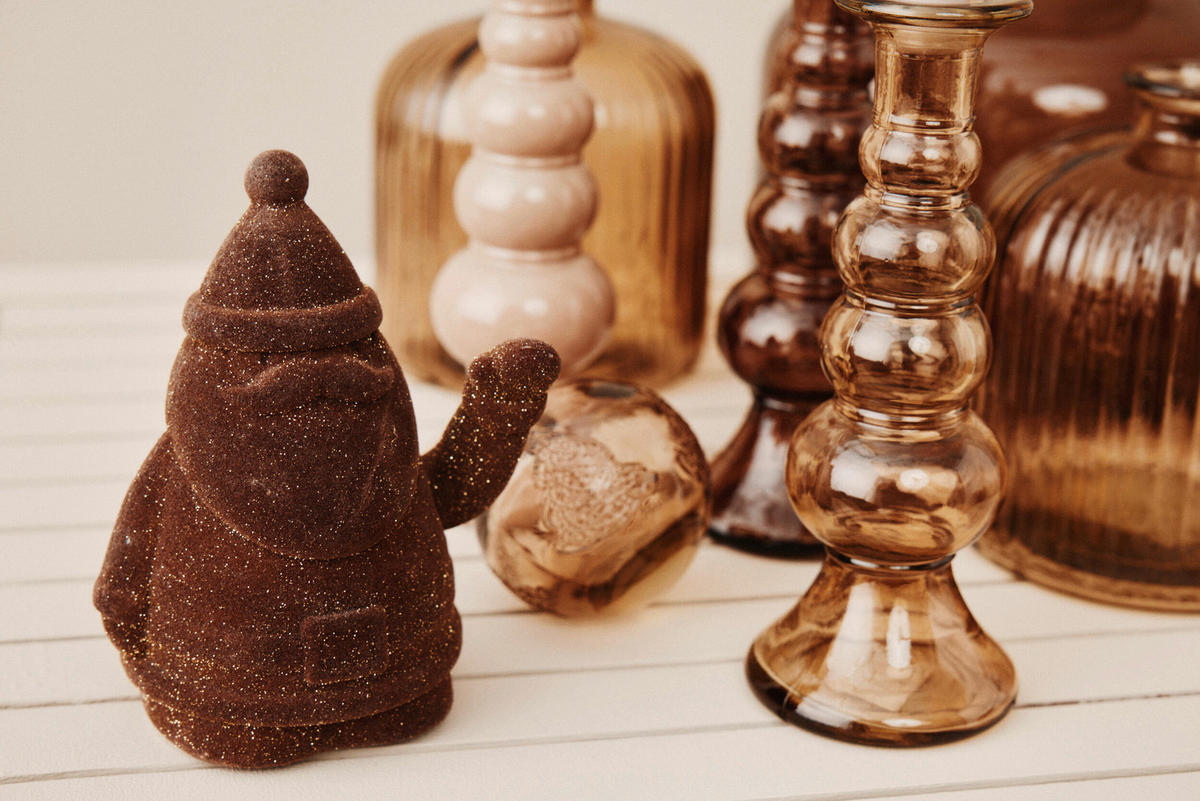 WEIHNACHTSMANN  - Multicolor/Mokka, Basics, Kunststoff/Textil (12/17,5cm) - FYNCH-HATTON