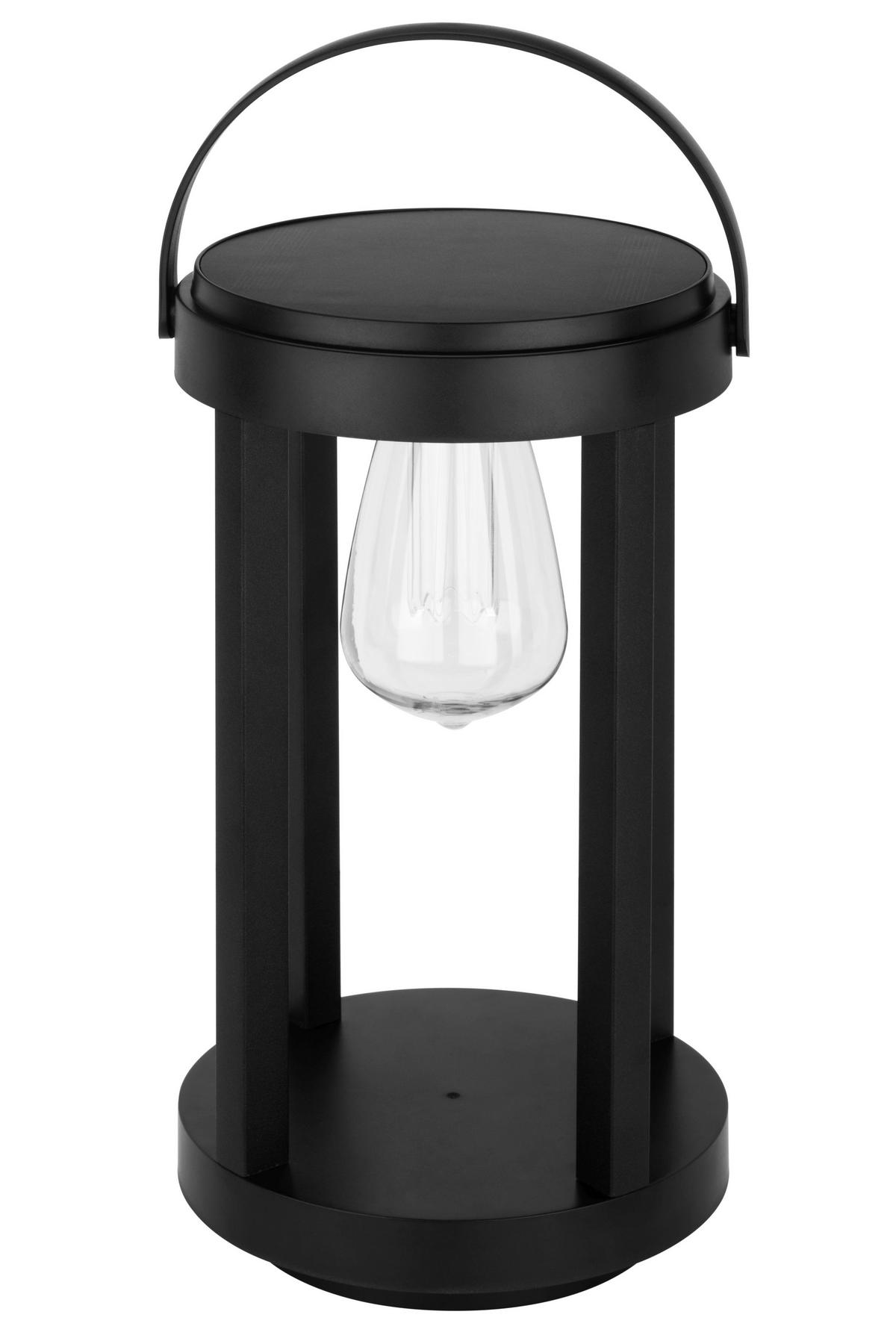 SOLÁRNÍ SVÍTIDLO, 16/15/35,6 cm - černá/průhledné, Basics, kov/plast (16/15/35,6cm) - Ambia Garden