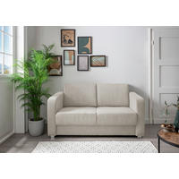 SCHLAFSOFA Cord Beige  - Chromfarben/Beige, Basics, Kunststoff/Textil (159/88/87cm) - Livetastic