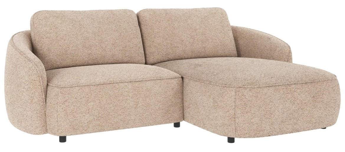 SOFFA i beige  - beige/svart, Klassisk, metall/trä (226/80/162cm) - Rowico