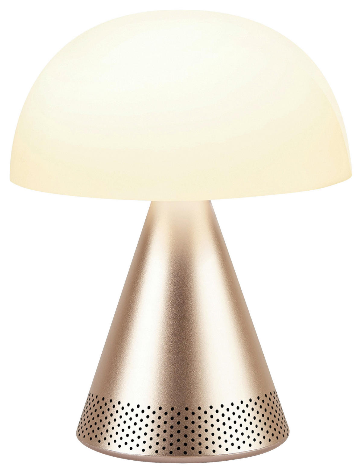 AKKU-TISCHLEUCHTE 14/17/14 cm   - Goldfarben, Design, Kunststoff/Metall (14/17/14cm)