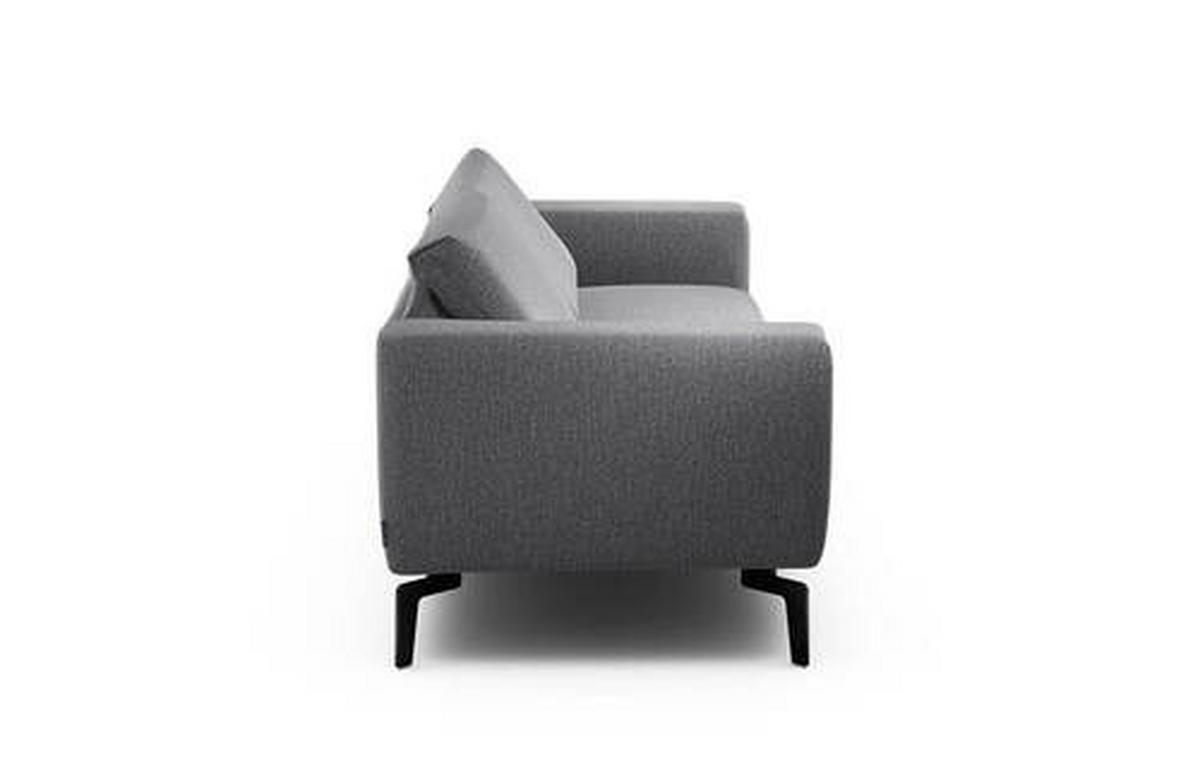 2,5-SITZER in Chenille Anthrazit  - Anthrazit/Schwarz, Design, Textil/Metall (220/86/86-94cm) - SENSOO