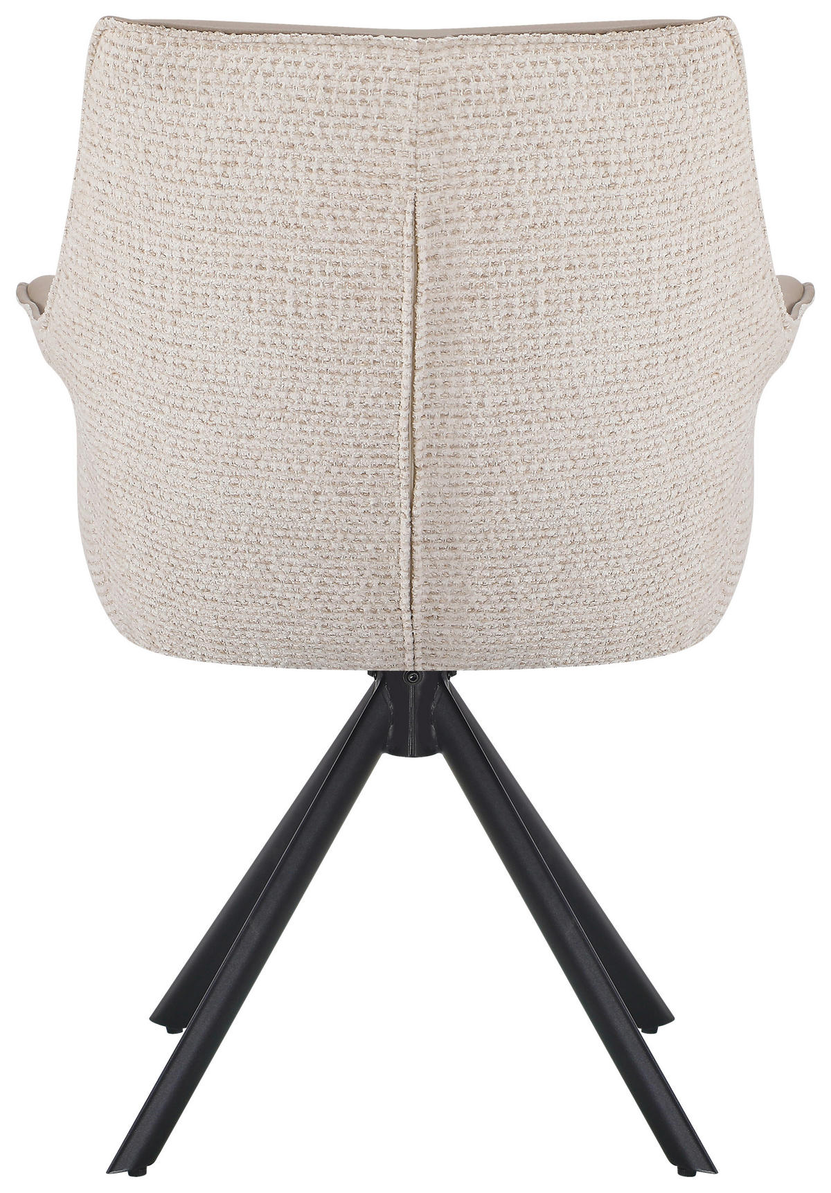 STOLICA S NASLONOM ZA RUKE  crna, taupe, bež  metal, tekstil      - bež/crna, Moderno, metal/tekstil (68/86/68cm) - Livetastic