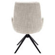 ARMLEHNSTUHL  Stoffauswahl, Typenauswahl, Sitzfläche 360° drehbar Webstoff  - Creme/Schwarz, Design, Textil/Metall (66/95/74cm) - Novel