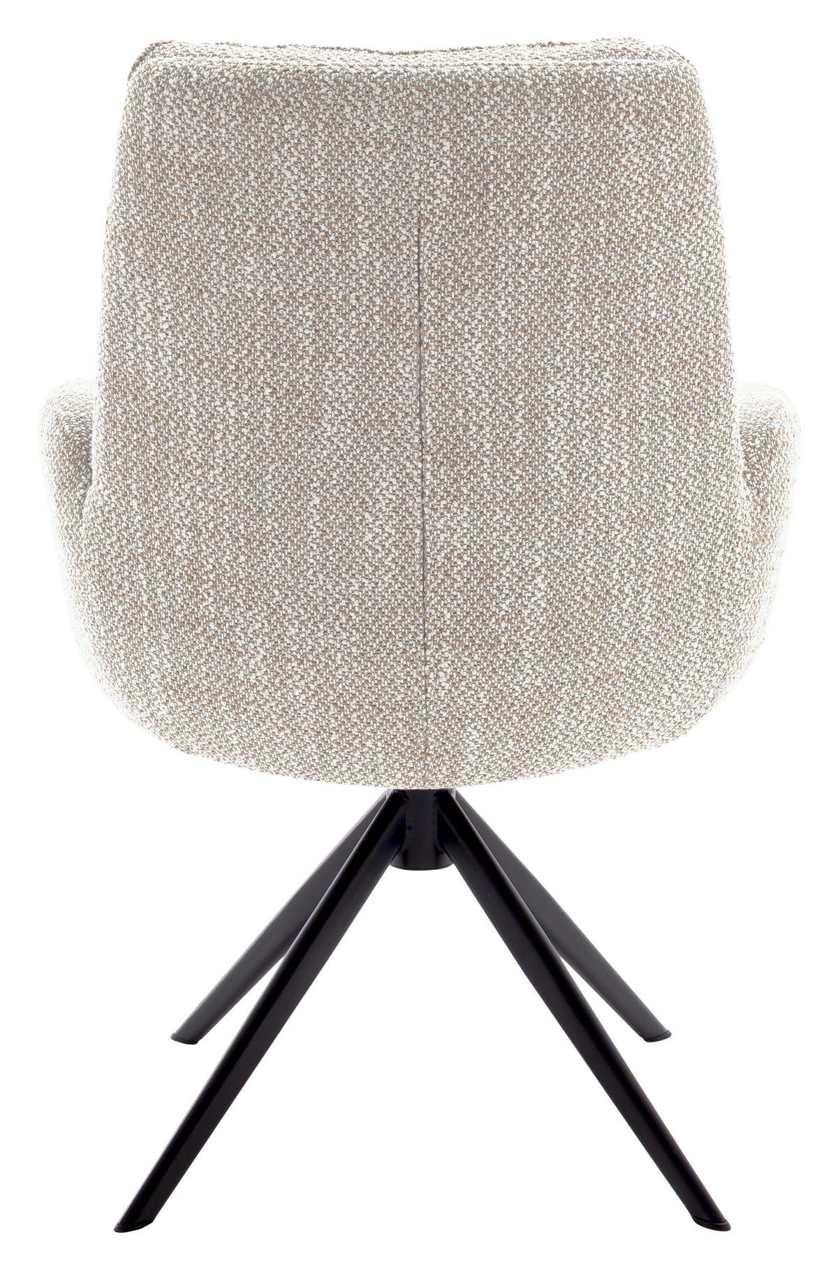 ARMLEHNSTUHL  in Stahl Webstoff  - Creme/Schwarz, Design, Textil/Metall (66/95/74cm) - Novel