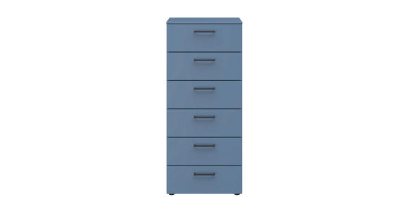 KOMMODE 50/118/41 cm  - Blau/Schwarz, Design, Holzwerkstoff/Kunststoff (50/118/41cm) - Xora