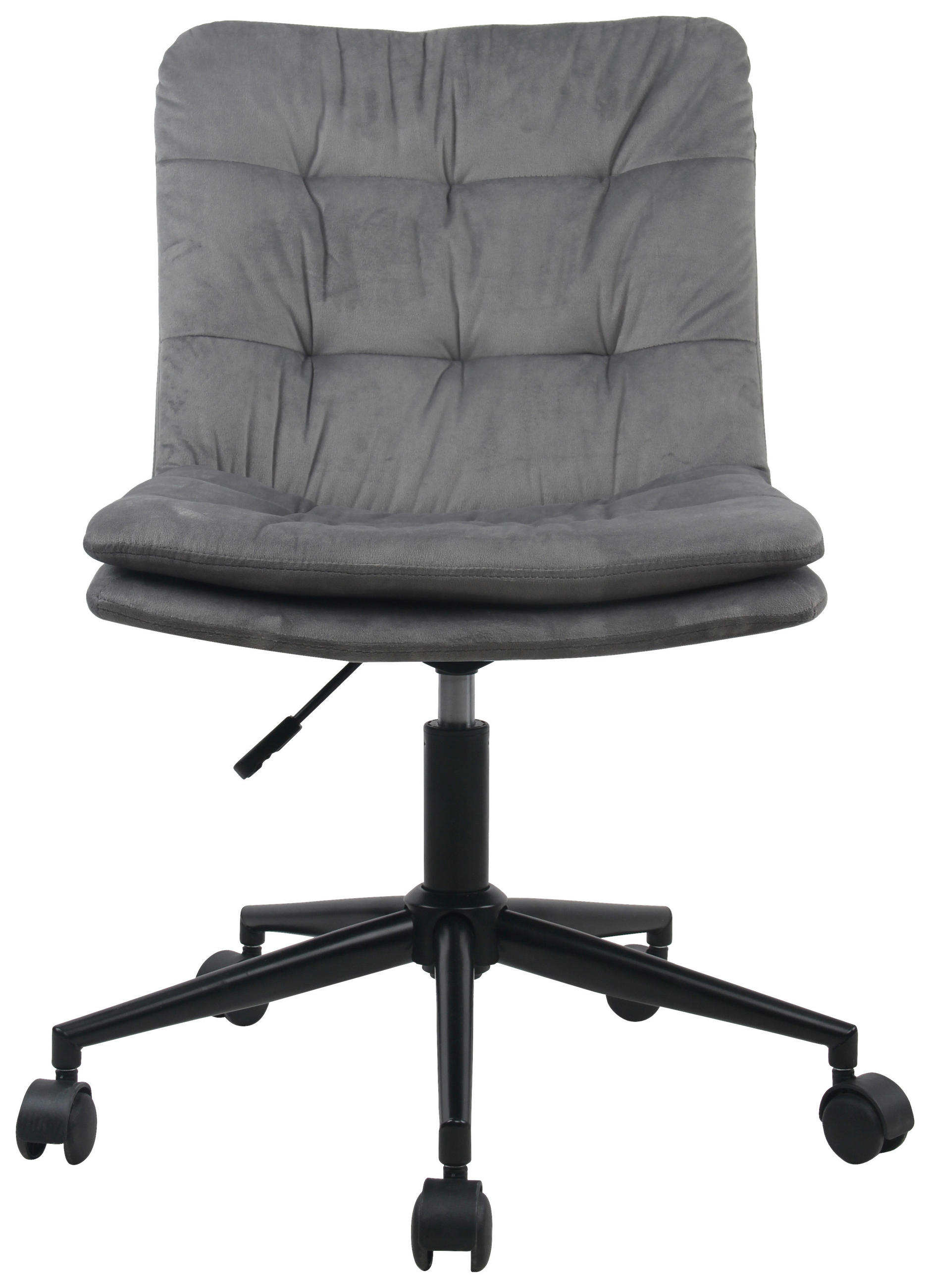 DREHSTUHL  in Samt Dunkelgrau  - Dunkelgrau/Schwarz, MODERN, Kunststoff/Textil (42/98/45cm) - MID.YOU