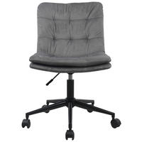 DREHSTUHL  in Samt Dunkelgrau  - Dunkelgrau/Schwarz, MODERN, Kunststoff/Textil (42/98/45cm) - MID.YOU