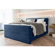 BOXSPRINGBETT 180/200 cm  in Dunkelblau  - Schwarz/Dunkelblau, KONVENTIONELL, Textil/Metall (180/200cm) - Carryhome