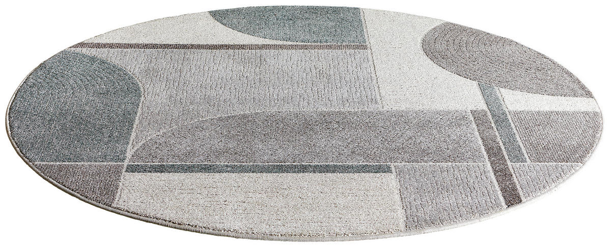 WEBTEPPICH 160 cm Valencia Grau, Petrol, Hellgrau  - Petrol/Hellgrau, Design, Textil (160cm)