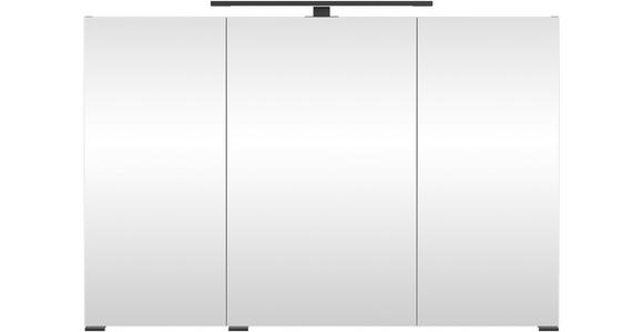 SPIEGELSCHRANK 100/64/20 cm  - Sandfarben/Schwarz, KONVENTIONELL, Glas/Holzwerkstoff (100/64/20cm) - Xora