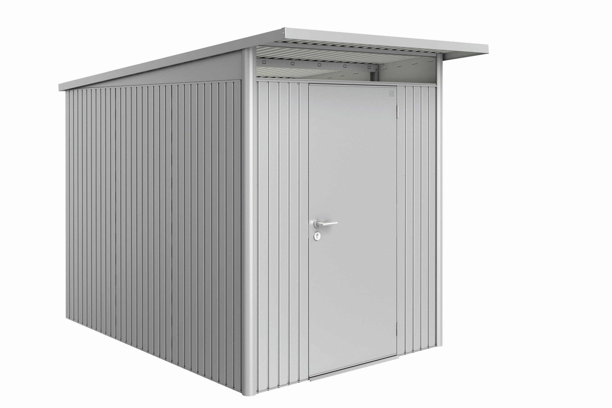 GERÄTEHAUS 180/218/300 cm  - Silberfarben, Design, Metall (180/218/300cm) - Biohort