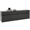 LOWBOARD  in 180/57/40 cm  - Schwarz/Graphitfarben, Design, Holzwerkstoff/Kunststoff (180/57/40cm) - Voleo