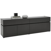 LOWBOARD  in 180/57/40 cm  - Schwarz/Graphitfarben, Design, Holzwerkstoff/Kunststoff (180/57/40cm) - Voleo