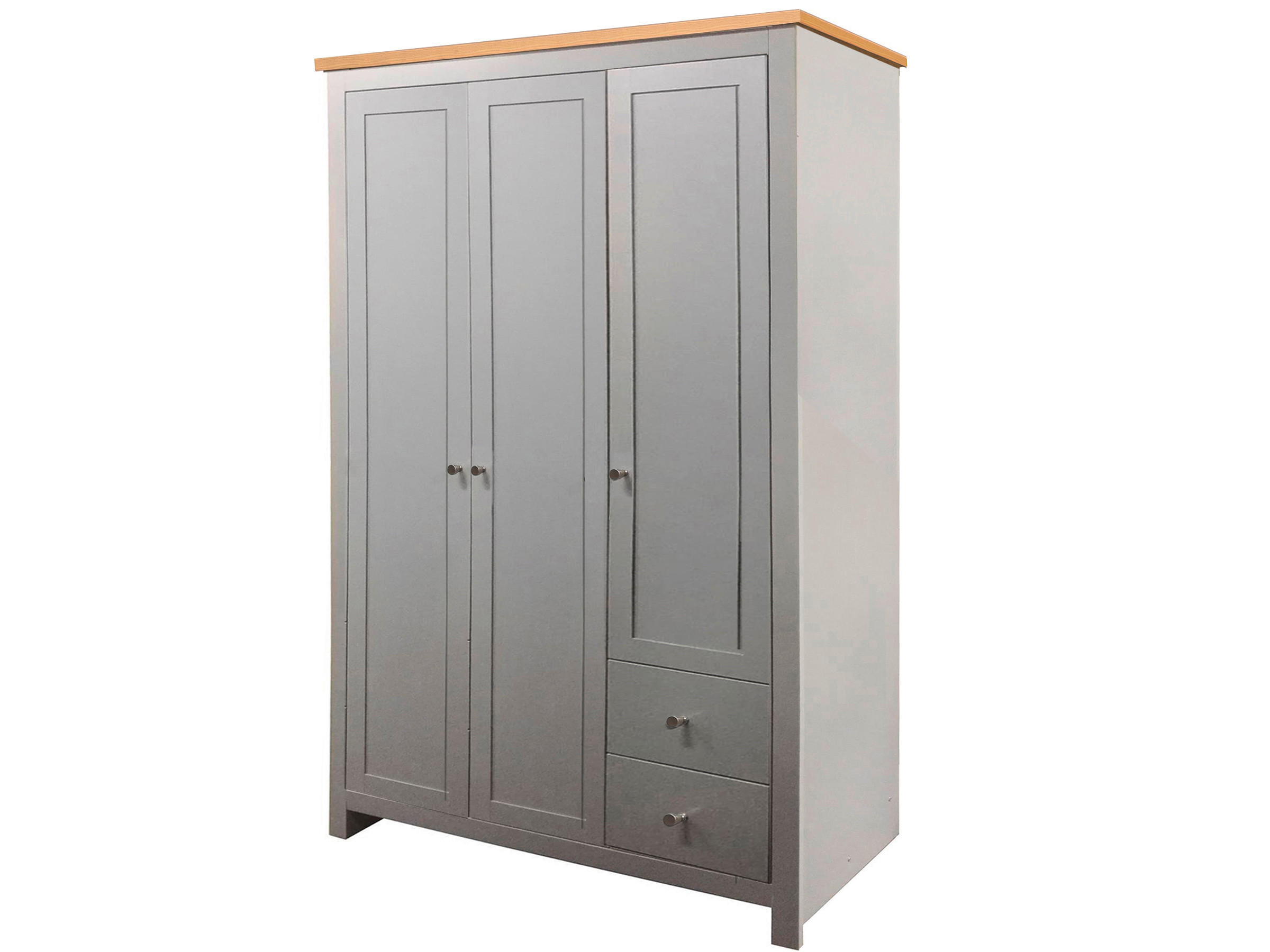 GARDEROBENSCHRANK 112/180/52 cm  - Eichefarben/Grau, Design, Holzwerkstoff/Metall (112/180/52cm) - MID.YOU