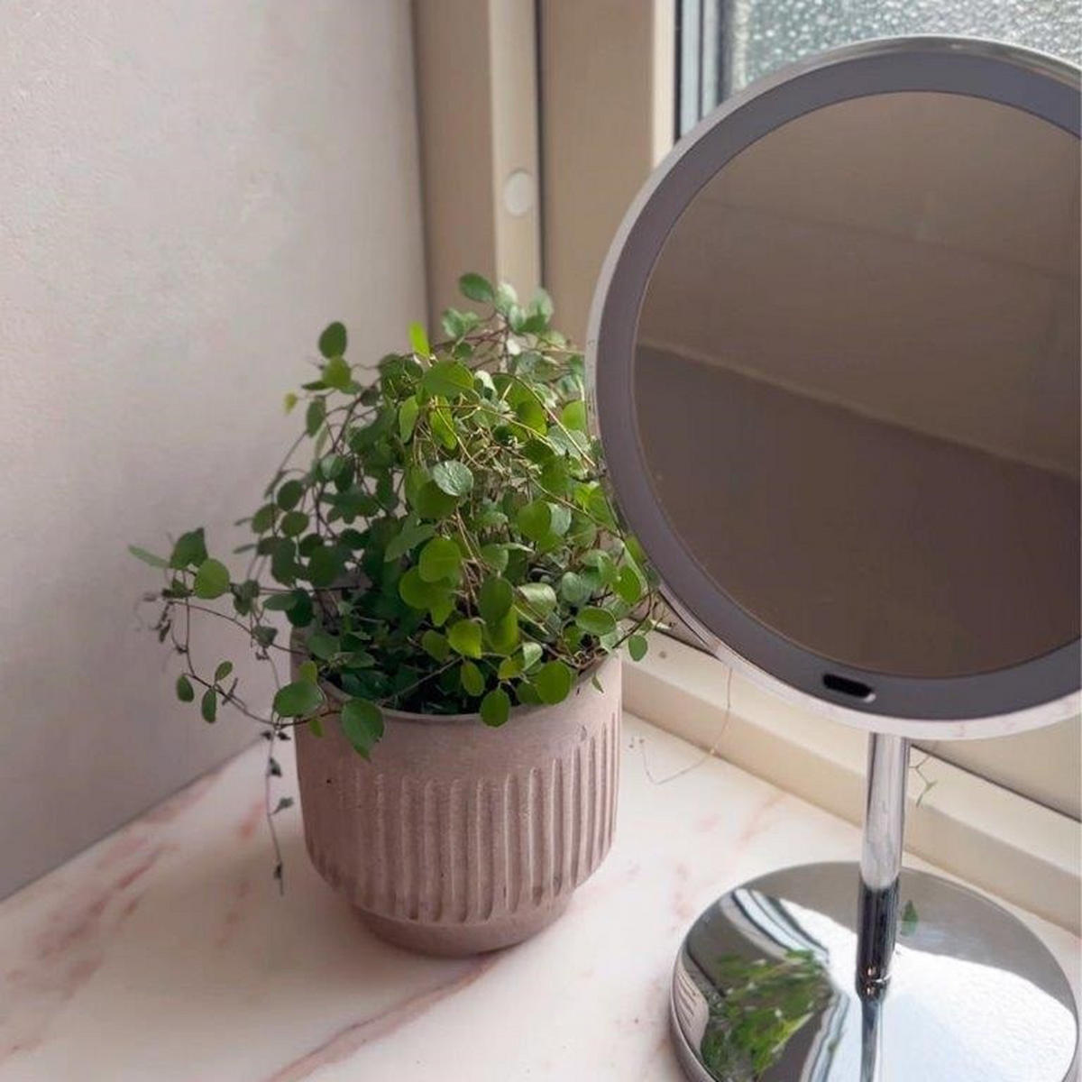 OGLEDALO ZA LIČENJE - barve kroma, Konvencionalno, umetna masa/steklo (20/33,5/20cm) - Smedbo