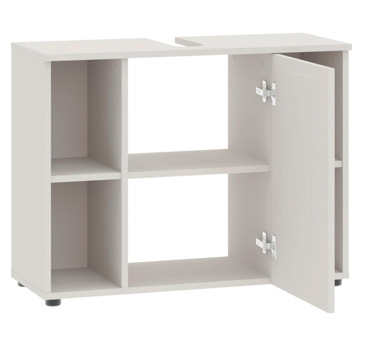 WASCHBECKENUNTERSCHRANK 80/62/35 cm  - Kaschmir/Schwarz, Trend, Holzwerkstoff/Metall (80/62/35cm) - Respekta
