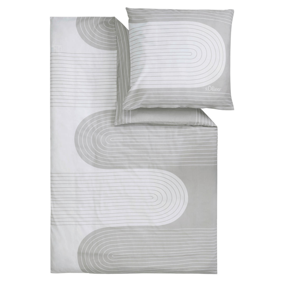 BETTWÄSCHE 2-teilig Makosatin 140/200 cm  - Naturfarben, Basics, Textil (140/200cm) - S. Oliver