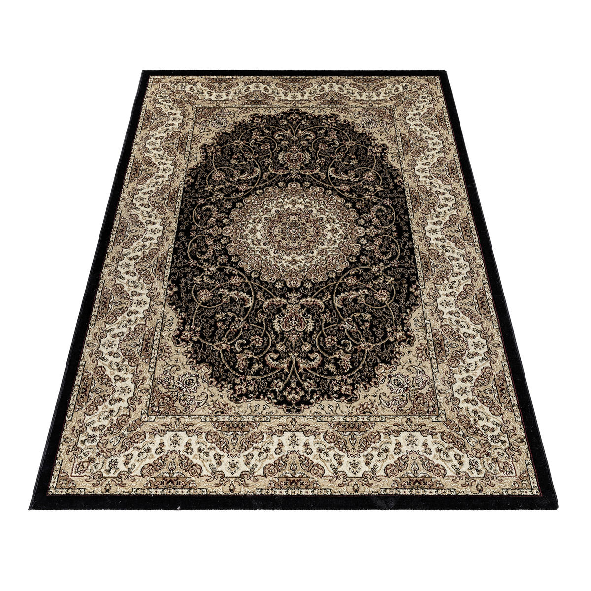 Tkana Preproga Kashmir,  Kashmir     160/230 cm    tkano  črna  - črna, Konvencionalno, tekstil (160/230cm) - Novel