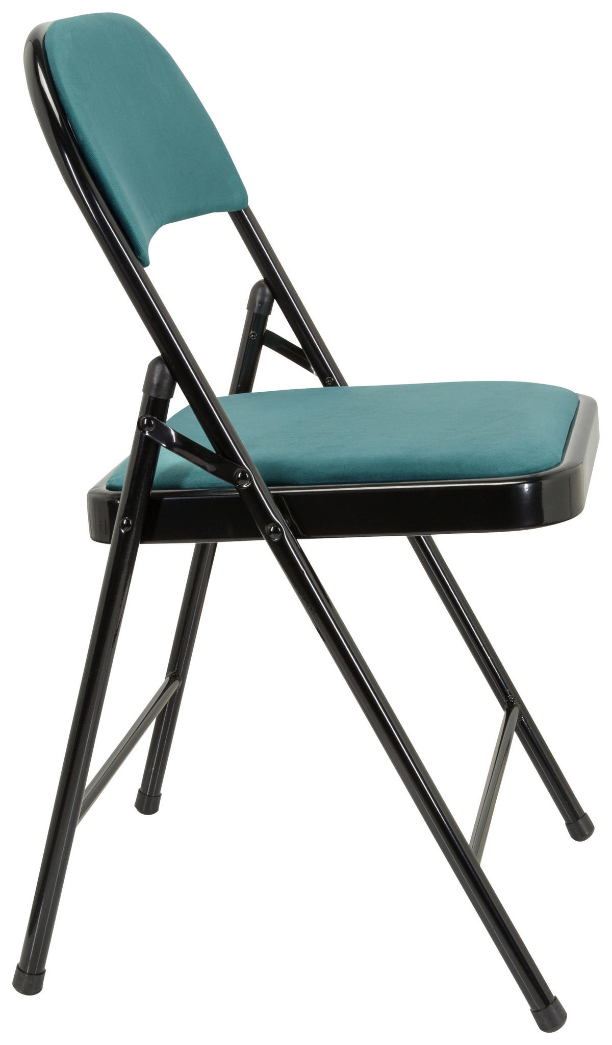 KLAPPSTUHL in Metall, Textil Schwarz, Türkis  - Türkis/Schwarz, Basics, Textil/Metall (44/80/49cm) - MID.YOU