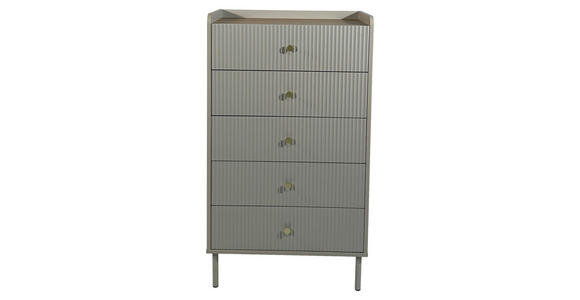 HIGHBOARD SNOW in 70/121,6/40 cm - Eichefarben/Goldfarben, Design, Holzwerkstoff/Metall (70/121,6/40cm) - Xora