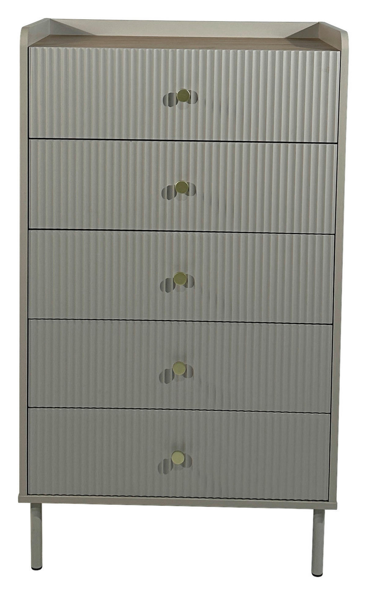 HIGHBOARD SNOW  in 70/121,6/40 cm  - Eichefarben/Goldfarben, Design, Holzwerkstoff/Metall (70/121,6/40cm) - Xora