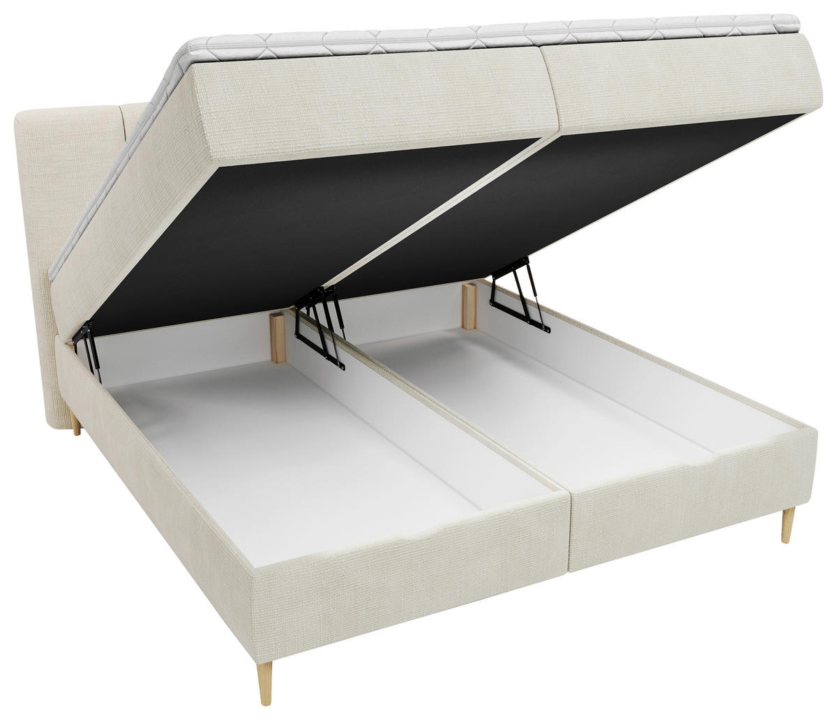 BOXBETT 180/200 cm  in Beige  - Beige/Buchefarben, MODERN, Holz/Holzwerkstoff (180/200cm) - MID.YOU