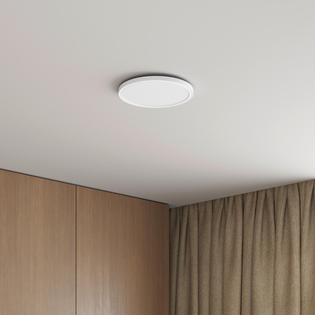 LED-DECKENLEUCHTE Giga 29,3/2,8 cm   - Weiß, Basics, Kunststoff (29,3/2,8cm) - Novel