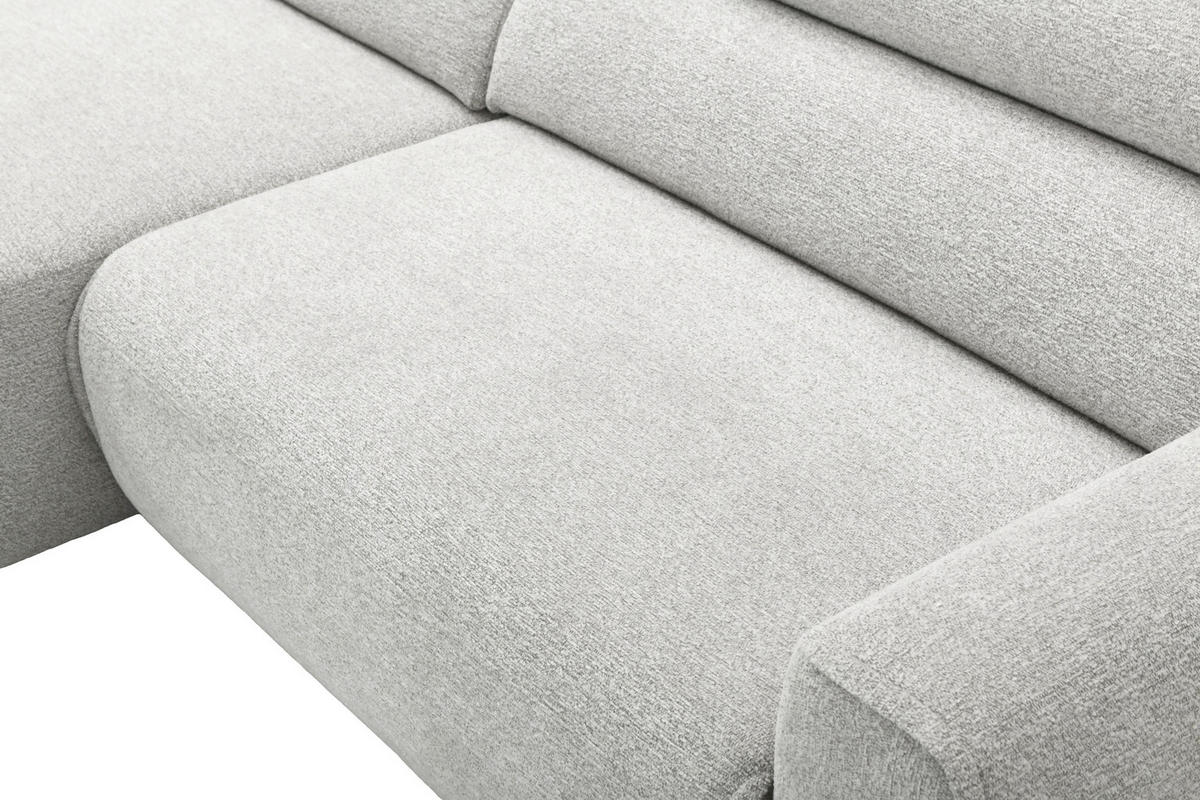 ECKSOFA  Chenille Beige  - Beige/Schwarz, Design, Kunststoff/Textil (160/258cm) - Livetastic