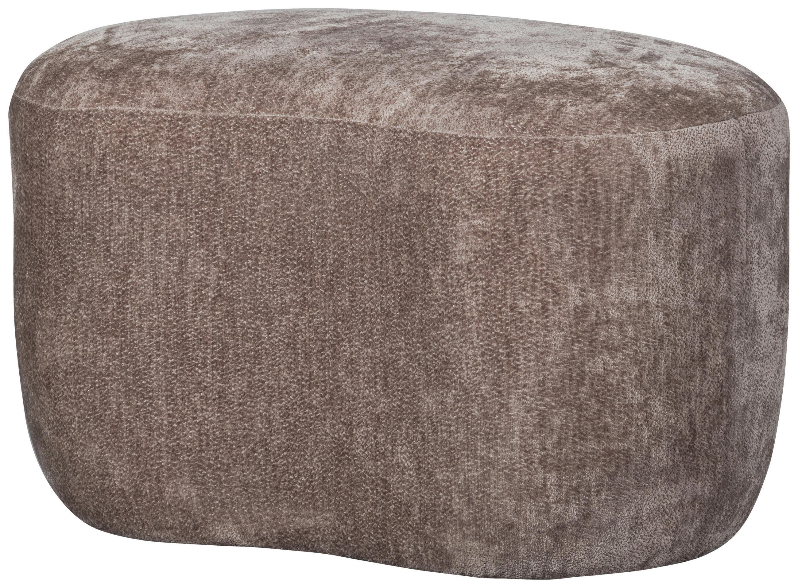 HOCKER in Textil Taupe  - Taupe, Design, Textil (73/43/51cm) - Livetastic
