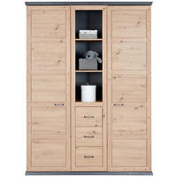BABYKLEIDERSCHRANK Benton  - Eichefarben/Dunkelgrau, Natur, Holzwerkstoff/Kunststoff (154/209,2/60,2cm) - My Baby Lou