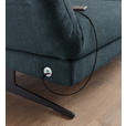 ECKSOFA  in Flachgewebe Petrol  279-327/176-217 cm  - Petrol/Schwarz, Design, Textil/Metall (279-327/176-217cm) - Dieter Knoll