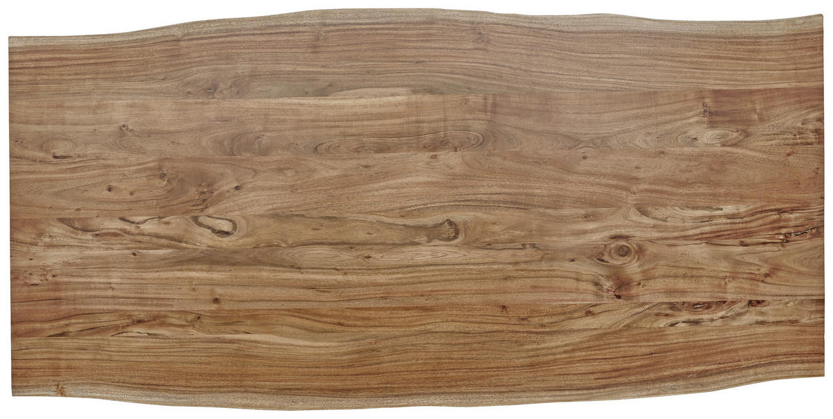 TISCHPLATTE 180/90/3,8 cm Akazie massiv Holz Akaziefarben  - Akaziefarben, Natur, Holz (180/90/3,8cm) - Valdera