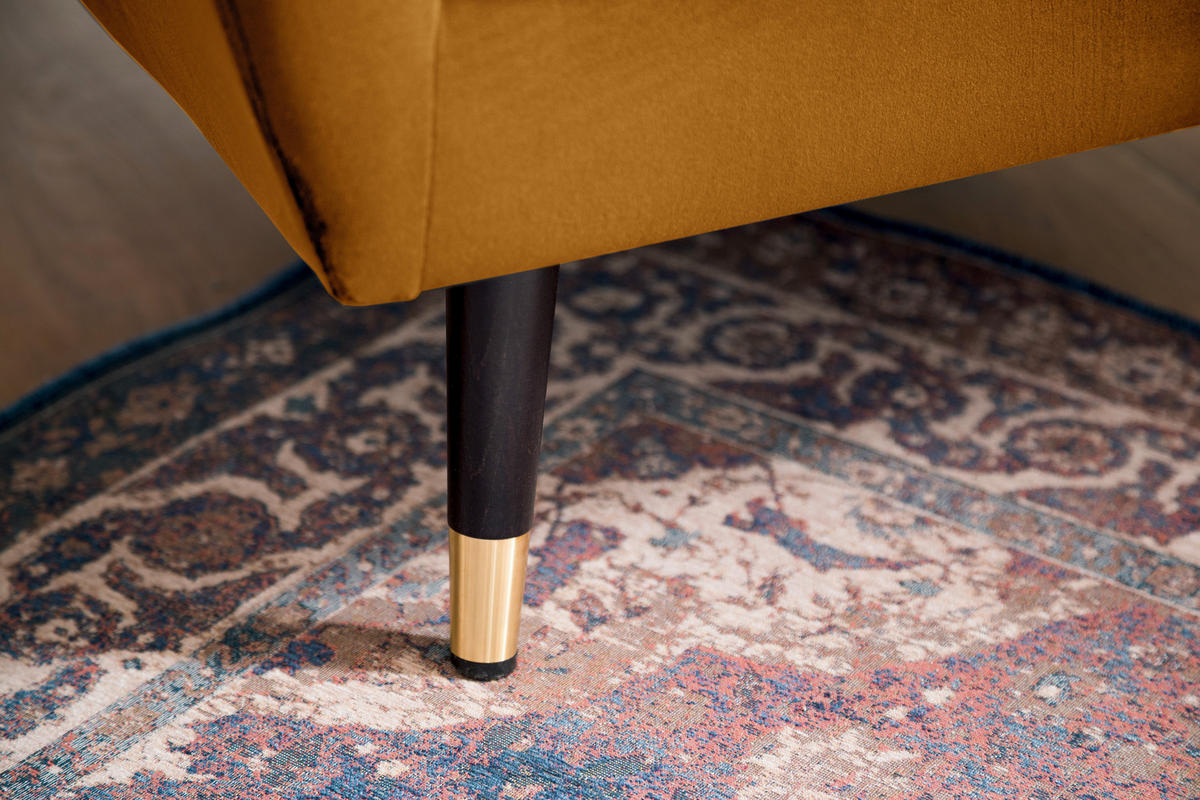 ECKSOFA Eckteil  JAPAN-2S.REC Senfgelb Samt  - Senfgelb, MODERN, Holz/Textil (269/155cm) - MID.YOU