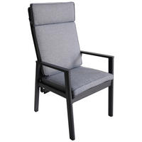 GARTENSESSEL Aluminium Anthrazit, Grau  - Anthrazit/Grau, Design, Textil/Metall (58/110/65cm) - Ambia Garden