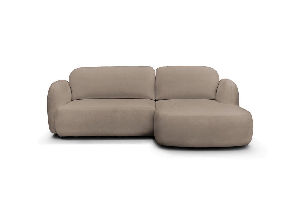 ECKSOFA VELU Beige Chenille  - Beige/Schwarz, Design, Textil (270/175cm) - MID.YOU